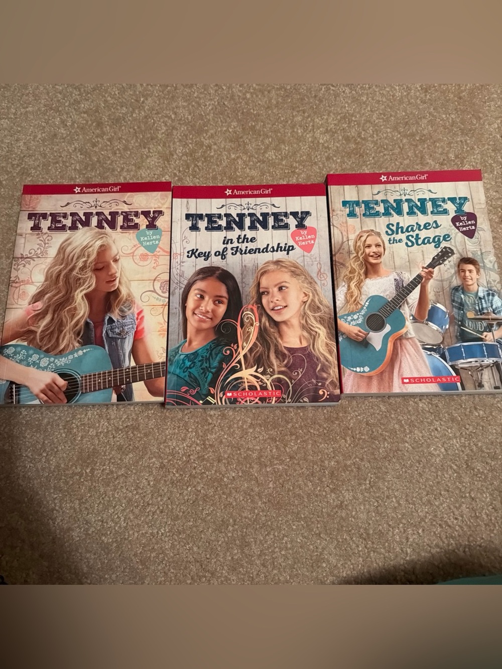 American Girl Tenney Book Set - Teal & Pink Cover 1-3